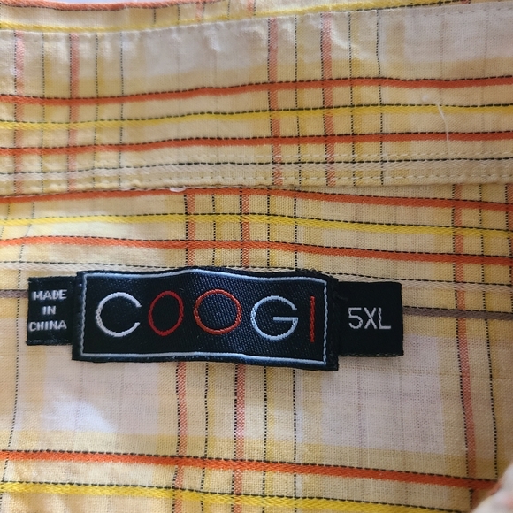 COOGI men's plaid shirt sz.5 XL buttons up - Picture 7 of 11